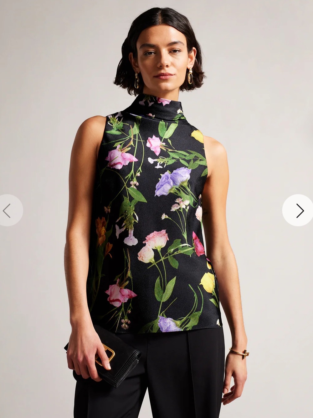 Ted Baker DEMITRI sleeveless floral top - size 4